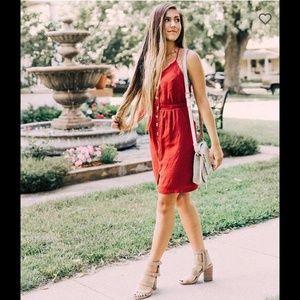 Buckle Willow & Root Strappy Solid Dress XS